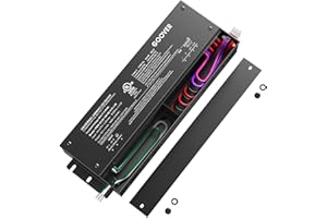 GOOVER 180W Dimmable LED Driver,12V 5-in-1 Dimmable Power Supply,3-Channels AC to DC Transformer for LED Light, Compatible with Most Dimmer, Waterproof IP67 and UL Listed, Class 2