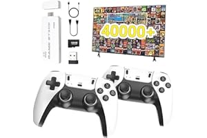 sunzoneflo Retro Gaming Console，23 Classic Emulators,4K HDMI Output,Plug and play Retro Game Stick Built in 40000+ Games with 2.4G Wireless Controllers(128GB)