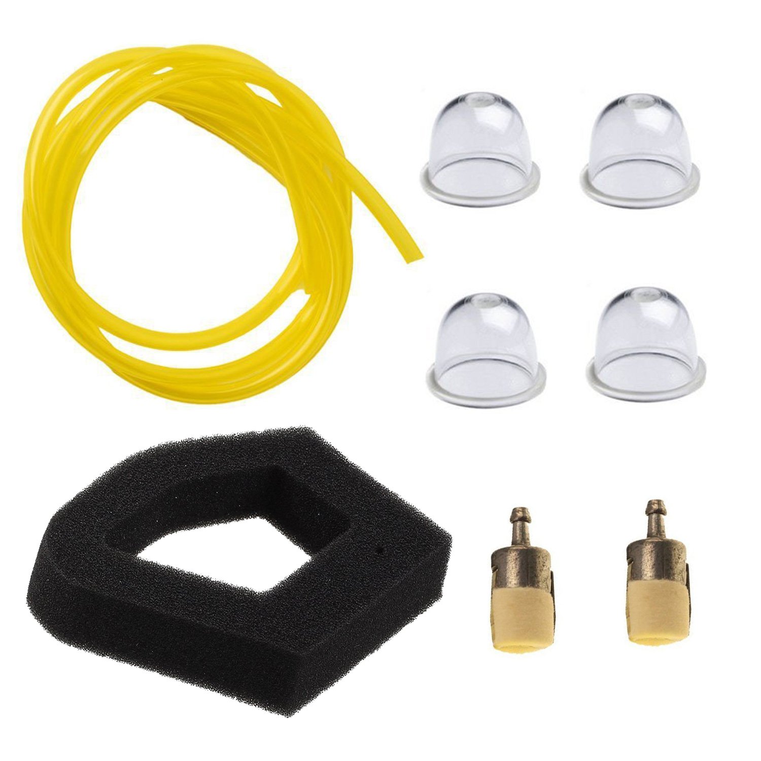 OxoxO Air Filter Fuel Filter 2 feet Fuel Line with Primer Bulb Compatible with GX22 GX25 GX31 GX35 HLT422 ULT425 UMK431 UMK435 HHB25 HHH25 HHT31S HHT35S WX10 FG110 Compatible with 17672-Z0H-003
