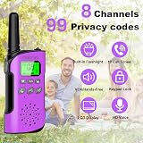 AWANFI Kids Walkie Talkies 4 Pack Rechargeable Long Range 3 km USB-C view 6