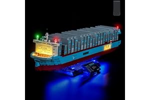 LED Lighting Kit for Lego 40955 Maersk Dual-Fuel Container Vessel - USB Powered Bright Light Effect, DIY Lights Without (Mode
