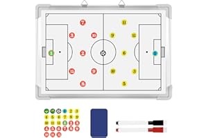 HIGHRAZON Soccer Dry Erase Coaches Clipboard, Large Soccer Lineup Coaching Strategy Tactics Board,Portable Soccer Clipboard for Coaches Soccer Dry Erase Whiteboard Strategy Tactical Blackboard