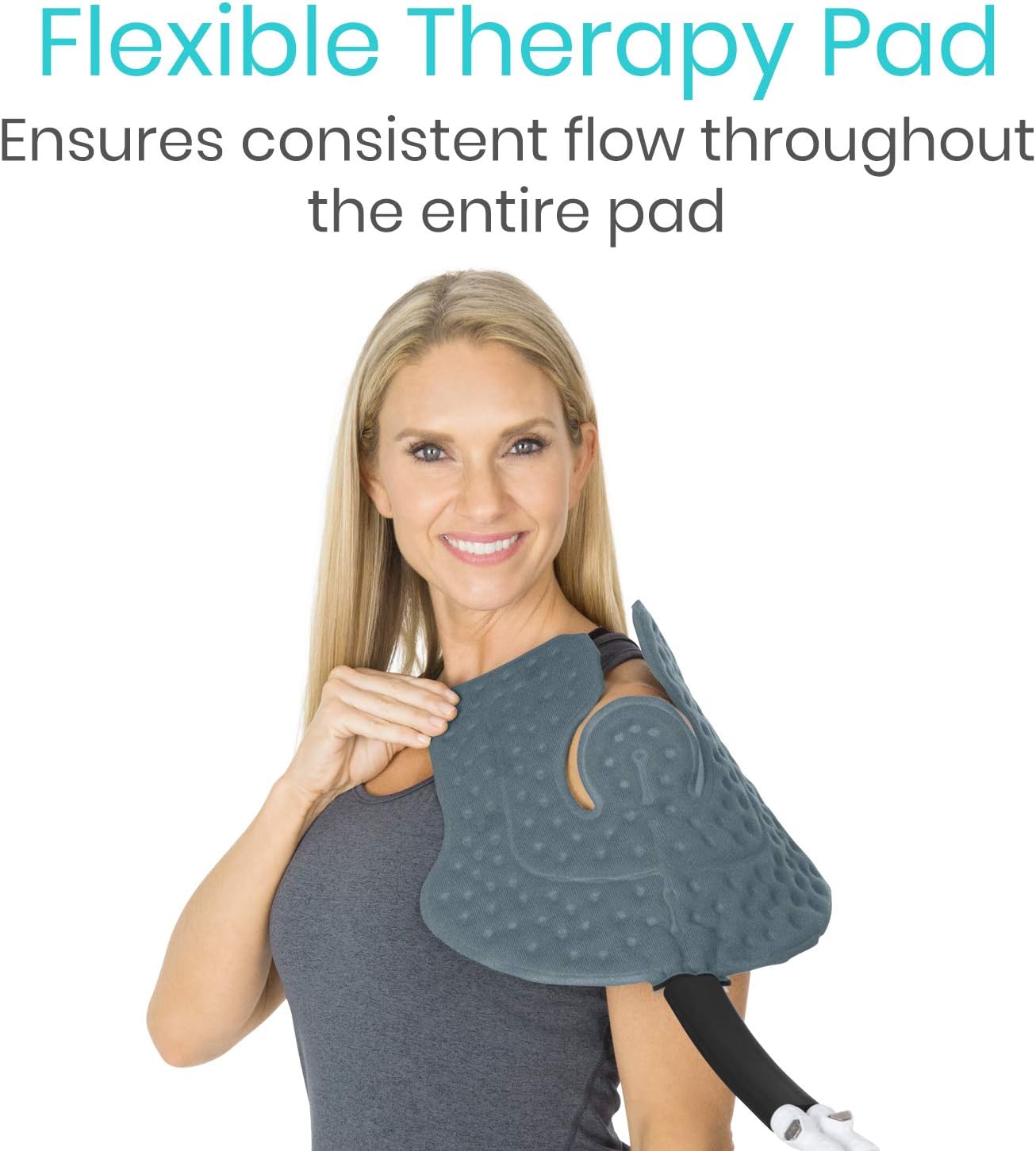 Vive Cold Therapy Machine - Large Ice Cryo Cuff - Flexible Cryotherapy Freeze Kit System Fits Knee, Shoulder, Ankle, Cervical, Back, Leg, Hip and ACL - Wearable Adjustable Wrap Pad - Cooler Pump: Sports & Outdoors