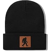 Pnkvnlo Bigfoot Beanie for Men - Sasquatch Hat Winter Knit Cuffed Beanie for Women - Bigfoot Gifts for Christmas & New Year