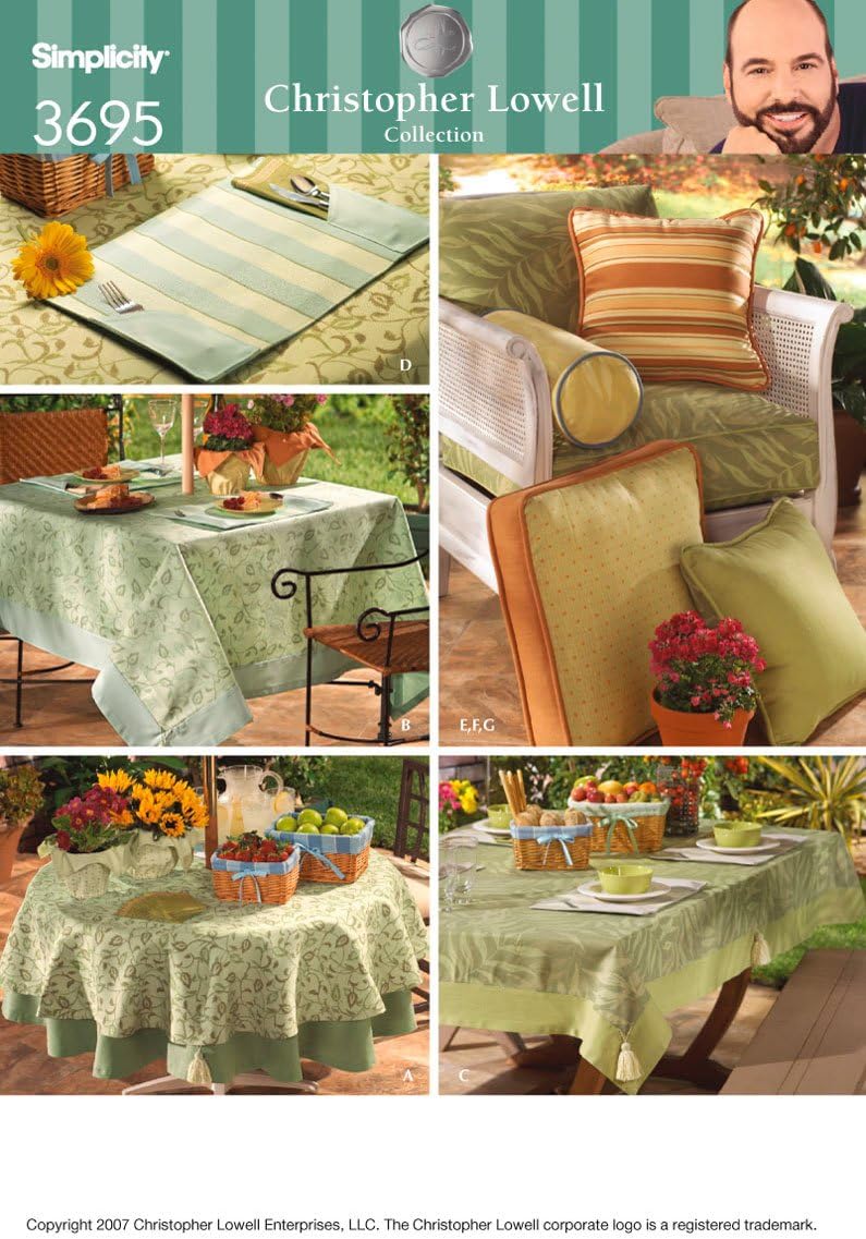 Simplicity Sewing Pattern 3695 Home Decorating, One Size