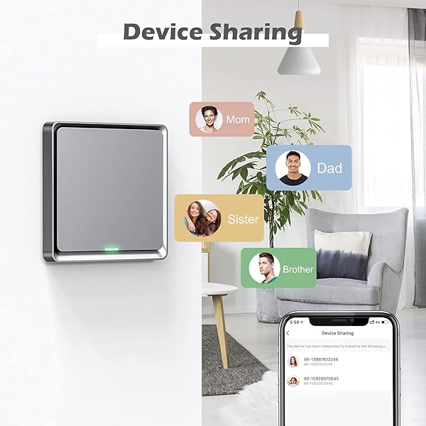 Wifi Interruptor Alexa 3 Gang Etersky Interruptor Inteligente Compatible con Alexa y Google Home Interruptor Pared Luz Control APP Smart Home Interruptor Tactil con Temporizador Neutral Requerido