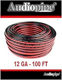 100 feet 12 GA Gauge Red Black Stranded 2 Conductor Speaker Wire Car Home Audio