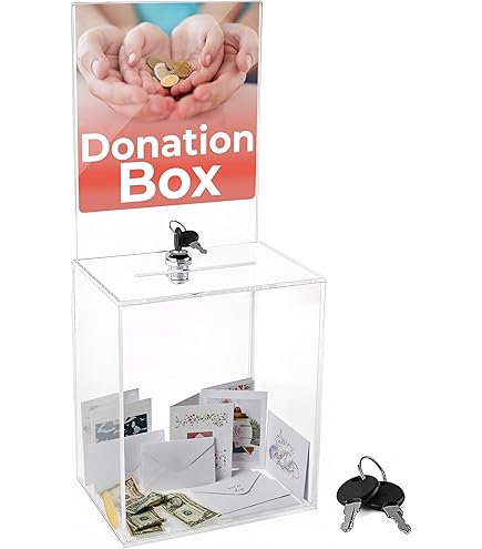 Mua Extra Large Acrylic Charity Donation Ballot Box Fundraising Coin - View #11