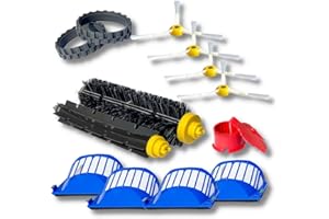 JOYBROS Replacement Parts Accessories Compatible for iRobot Roomba All 600 Series: 670 671 675 677 690 692 694 650 665 Side Main Roller Brush Filter Wheel Tires