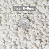 JeeMooTown 1.8KG White Decorative Stones 6-9mm for Plants Fish Tank view 2