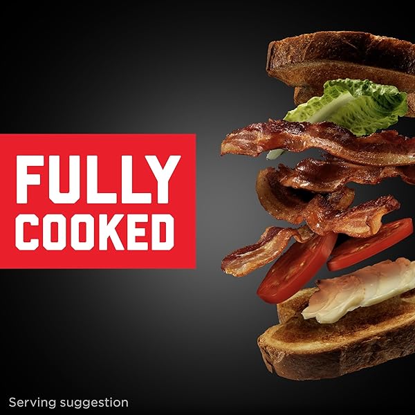HORMEL BLACK LABEL THICK CUT BACON, FULLY COOKED BACON, GLUTEN-FREE SNACKS, FAMILY PACK – 6.3OZ
