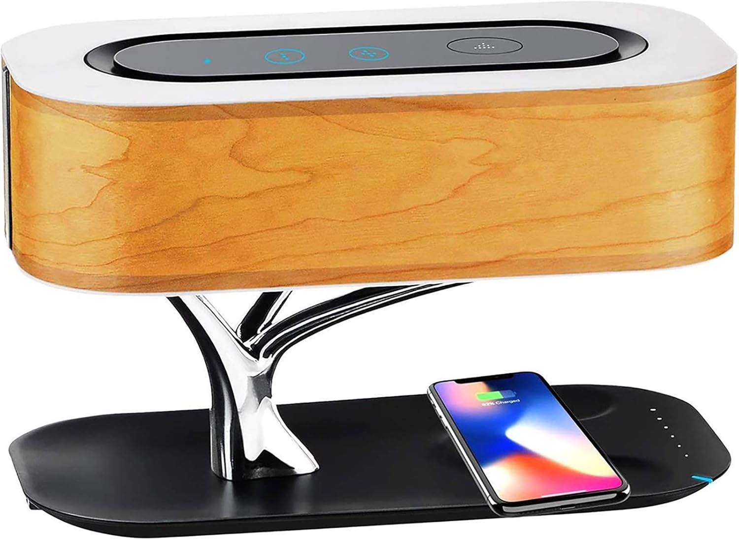 Kuan Multifunction Bedside Night Lamp with Wireless Charger And Bluetooth Speaker, Charger Light
