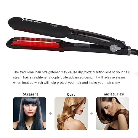 Amazon Com Steam Infrared Salon Hair Straightener Mankami 2