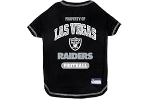 PETS FIRST NFL Raiders Dog T-shirt X-Large. - Licensed Shirt for Pets Team Colored with Team Logos- Premium Stretchable Materials for the comfort of your Dog & Cat