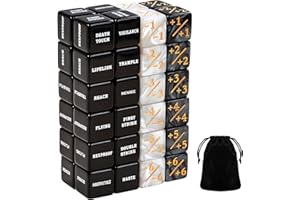 Flvdierd 48 Pieces MTG Counter Token Dice Counters Marble Keyword Counters life Counter Tokens Dice Buff Tokens Compatible with Magic Card Game Accessories CCG Creature Stats (Classic, 48)
