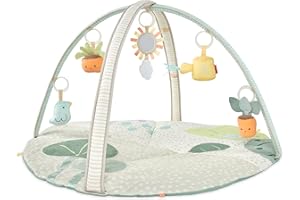 Skip Hop Tummy Time Mat, 3-in-1 Activity Baby Play Gym, Age 0-2y, Garden Oasis, Green Multi