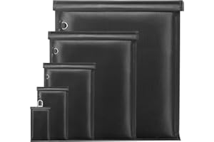 MULVINNIE 5 Pack Faraday Bags for Laptops & Tablets & Phones & Car Keys, Anti-Tracking Faraday Cage, Signal Blocker Pouch, Fireproof & Waterproof EMP Bag, Faraday Key Fob Protector