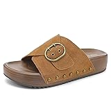 UBFEN Womens Platform Sandals Slides Genuine
