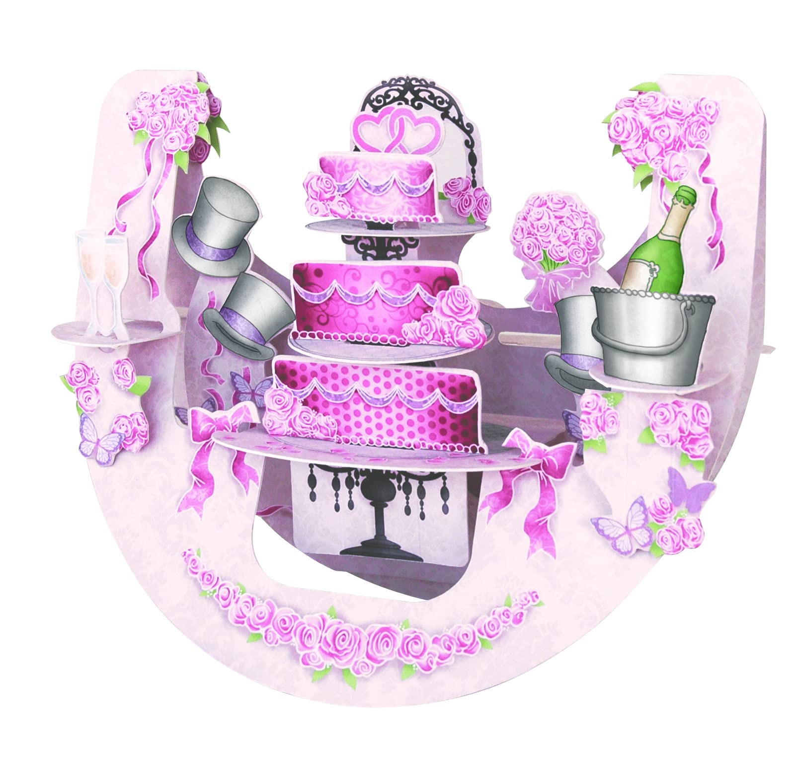 Wedding Cake Pop n' Rock - Santoro 3D Pop-Up Greeting & Anniversary Card For Her