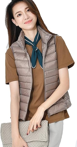 Amazon ケイミ Keimi ライトダウンベスト レディース インナーダウン ベスト ウルトラライトダウン 襟立て ジップアップファスナー 軽量 防寒 防風 登山 アウトドア ベスト 通販