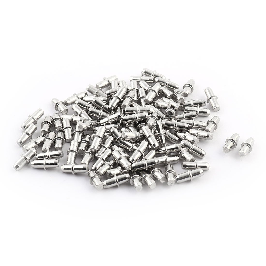 Sourcingmap 5mm x 16mm Metal Cylindrical Shape Shelf Holder Support Pins Studs 100 PCS