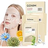 GONIM Face Mask Korean Skin Care with Hyaluronic Acid Serum & Collagen Activation, Hydrating Face Masks Skincare with Vitamin C, Moisturizing Sheet Mask for All Skin, Korean Face Mask 20 Sheets