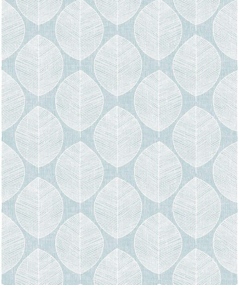 Scandi Leaf Motif Nature Stripes Pattern Geometric Abstract Leaf Wallpaper
