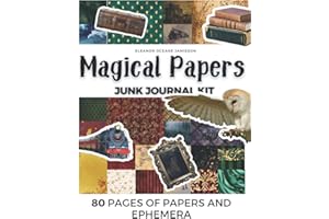 MAGICAL PAPERS: Scrapbook and junk journal kit with dark academia and wizard school theme | Witch grimoire collection for scrapbooking and journaling ... | Scrap book ephemera for Halloween crafts