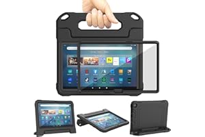 DJ&RPPQ All-New 11 in Tablet Case, （Incompatible iPad Samsung Lenove ） Light Weight Anti Slip Shockproof Kids Friendly Case - Black