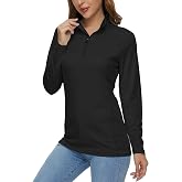 MAGCOMSEN Womens Long Sleeve Tops Quarter Zip UPF 50+ Golf Shirt Rash Guard | Sun UV SPF Protection, 1/4 Zip Pullover, Half Zip, Moisture Wicking, Quick Dry, Lightweight, Workout, Athletic, Hiking, Swim