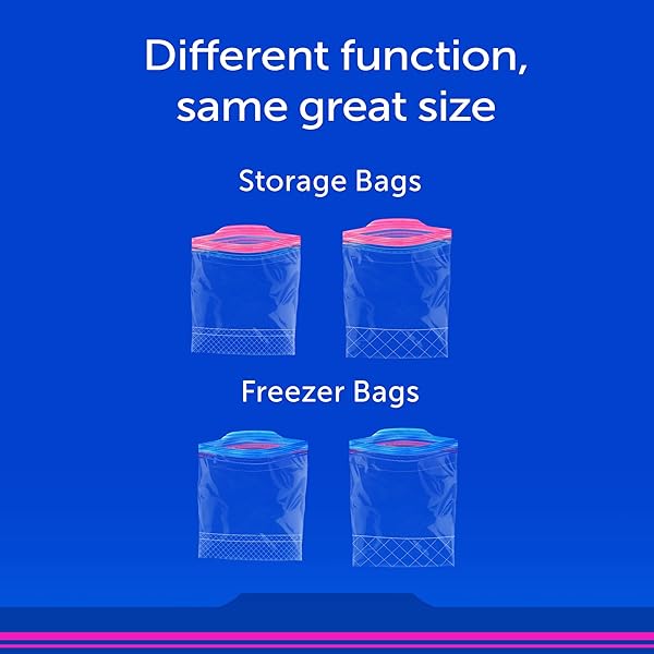 ZIPLOC QUART FOOD STORAGE FREEZER BAGS, NEW STAY OPEN DESIGN WITH STAND-UP BOTTOM, EASY TO FILL, 38 COUNT