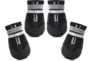 Dimicoo Water-Resistant Dog Boots for Medium Large Dogs,Non-Slip Dog Shoes for Winter Snow,Lightweight Paw Protector for Cold Pavement,Soft Dog Booties for Outdoor Walking Indoor Hardfloors