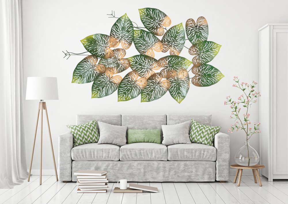 Collectible India Metal Green Leaf Wall 