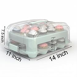 Top Shelf Elements Cupcake Carrier, Green Cupcake
