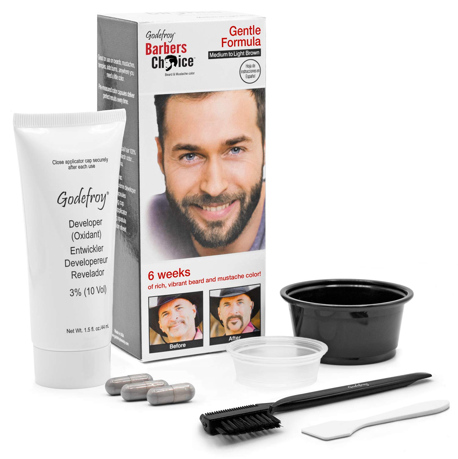 Godefroy Barbers Choice Beard and Mustache Application Kit for Men