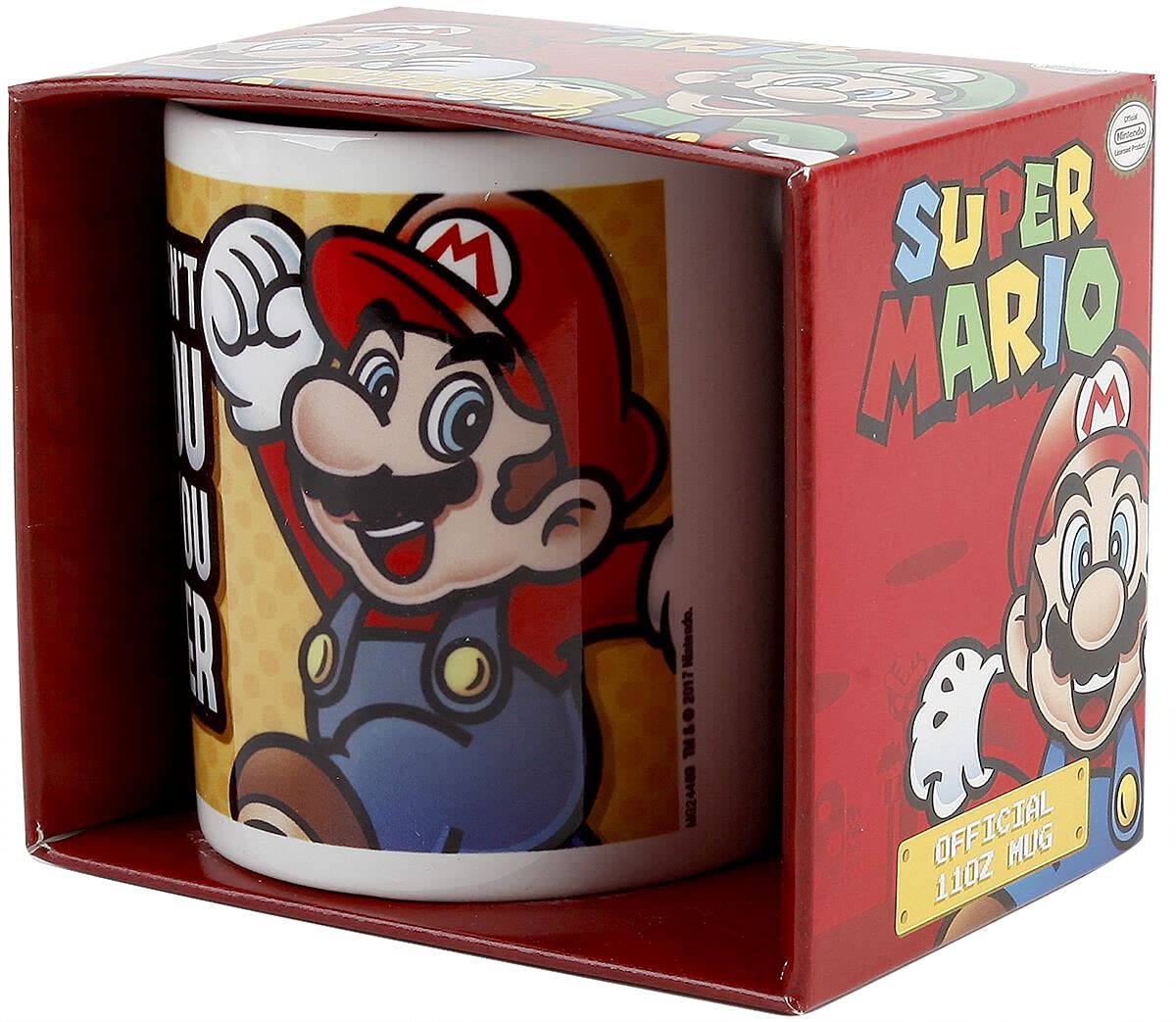 Pyramid International AFMG24469 Super Mario (Makes You Smaller) Official Boxed Ceramic Coffee/Tea Mug, Paper, Multi-Colour, 11 x 11 x 1.3 cm