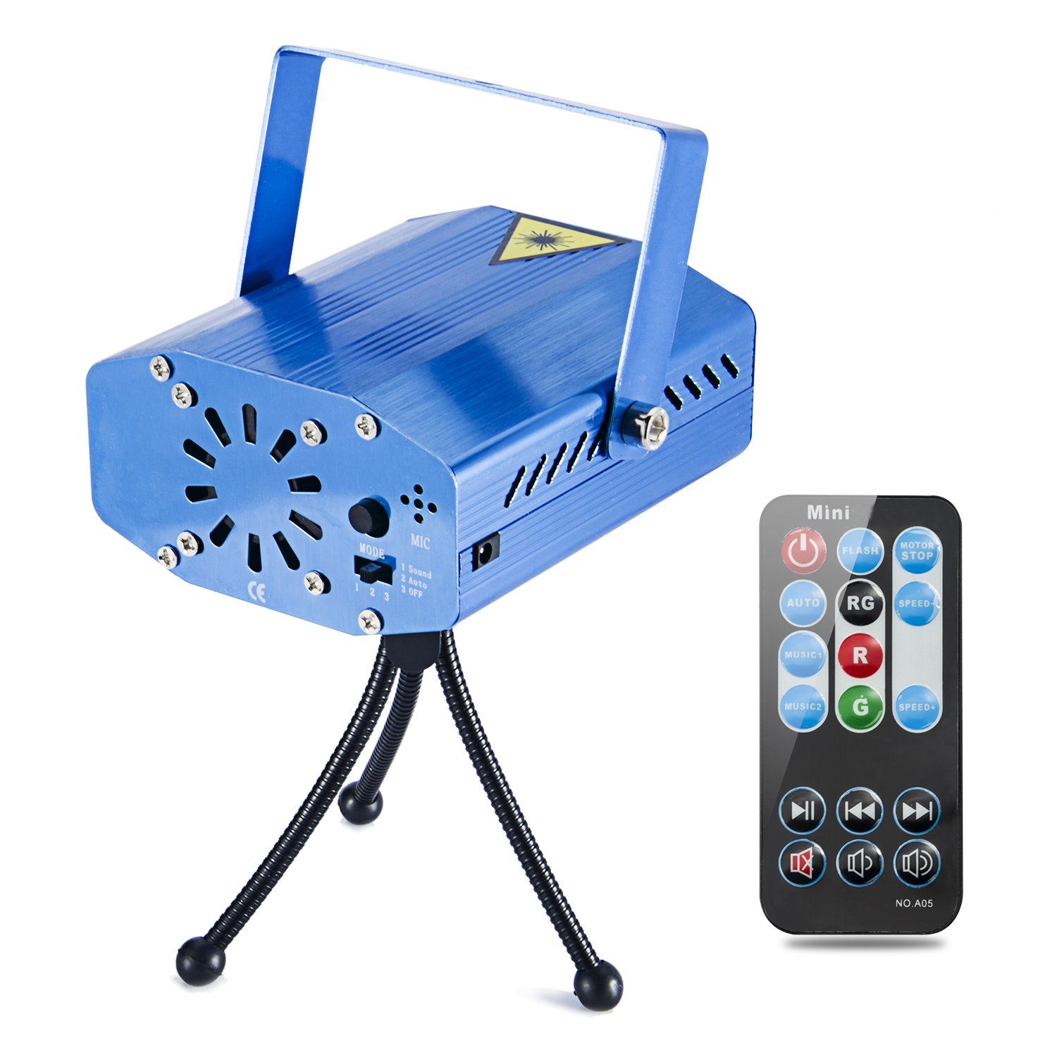 Stage Laser Lights 7 Modes Sound Actived Auto Flash Rgb Led Stage Proj.. 19