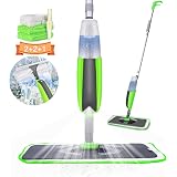 Balai Lave-sol Avec Vaporisateur Intégré - Serpillère Rotative 360° - 640 Ml - Tencoz