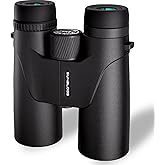 Binoculars for Adults High Powered, 12x42 HD Super Bright BAK4 Prism Waterproof Binoculars with Low Light Vision for Bird Watching Hiking Hunting Outdoor Travel Road Trip Stargazing Cruise (Black)