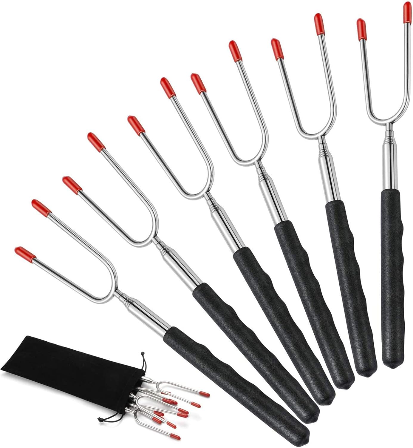 BBQ Marshmallow Toasting Forks Sticks Set of 6, Homealexa Barbecue