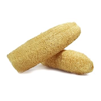 JFYOU Loofah Sponge the Organic Natural Exfoliator Loofah (Whole) - Pack of 3 Piece