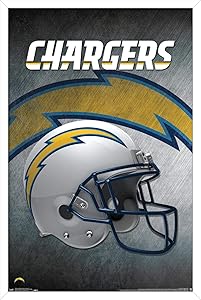 Trends International NFL Los Angeles Chargers - Helmet 17 Wall Poster, 22.375