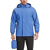 COOFANDY Rain Jacket Men Waterproof Lightweight Packable Raincoat Hooded Windbreaker For Hiking Golf Running