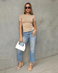 Abardsion Women's Casual Basic Going Out Crop Tops