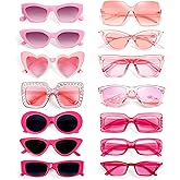 Pibupibu 14 Pack Mix Style Party Sunglasses Adult Bulk, Retro 80s 90s Colorful Sunglasses Party Favors Unisex
