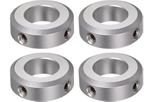 HARFINGTON 4pcs Shaft Collar 17mm Bore Aluminum Alloy Set Screw Shaft Collars, 32mm OD, 10mm Width, for Wheel Barrow Axle, Gearbox Assemblies, CNC Machine Tools, Industry, Anodization