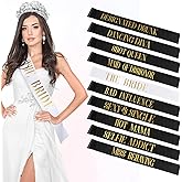 LEIFIDE 10 Pack Bride Sash and Bridesmaid Sash Set Bachelorette Party Sashes Bridal Shower Decorations Bride Gifts Team Sash 