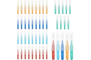 Qancekoo 50 PCS Interdental Brushes Braces Brush Tooth Cleaner Mini Toothbrush Dental Tooth Flossing Toothpick Head Oral Dent
