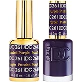 DND DC Gel Polish Set, Purple Collection, UV/LED Gel Polish and Air Dry Nail Lacquer, Matching Chip-Free Polish Duo, 261 Puzz
