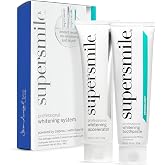 Supersmile Professional Whitening System, Toothpaste + Accelerator, 4.2 Oz | 2-Step Calprox&reg; System, Whitens Up to 7 Shades in 7 Days, RDA 65 Low Abrasion, Veneer Safe, Cavity Protection